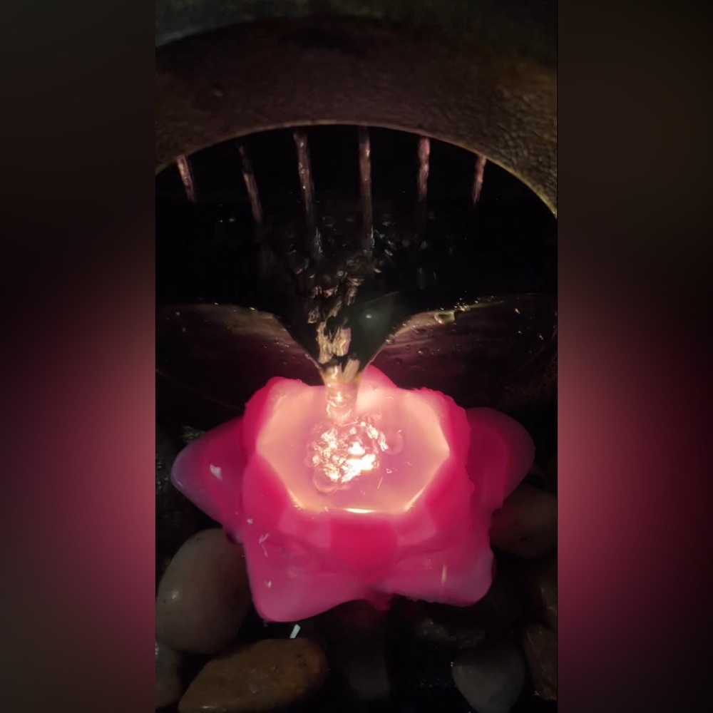 Raining Lotus LED Tabletop Fountain - Picture 4 of 13
